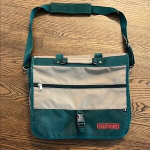 Craftsman Green and Beige Men's Messenger Bag